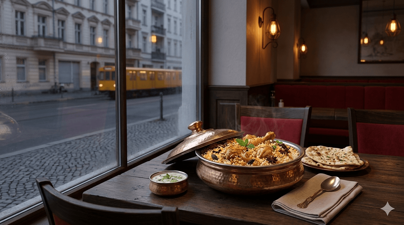 IBC biryani served at our Berlin restaurant